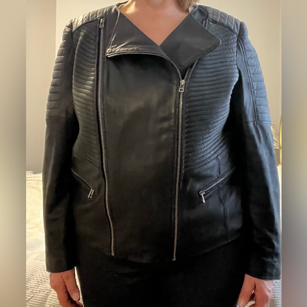 ASOS Curve leather Motorcycle jacket